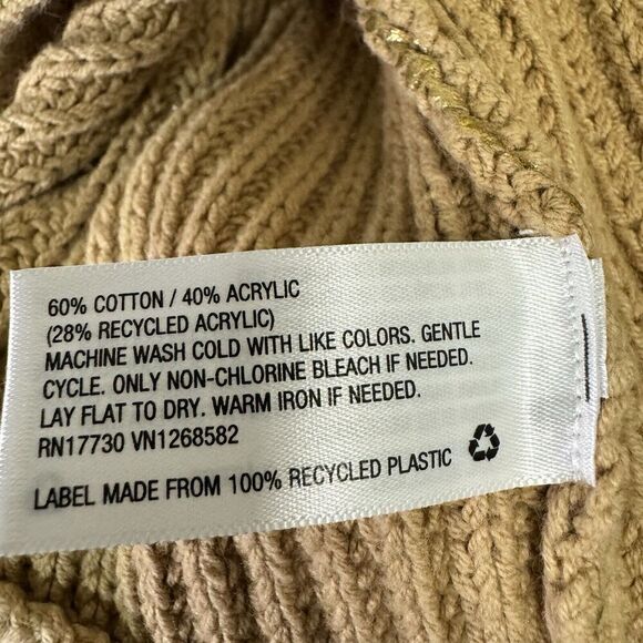 Kika Vargas X Target Metallic Back Tie Sweater Gold Metallic Knit Size XL - Picture 6 of 13
